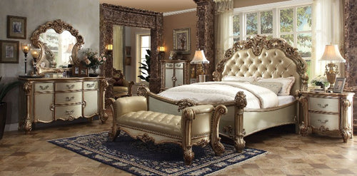 Luxury Queen Size Bed, Hand Carved Solid Teak Wood/ Rosewood, Royalzig